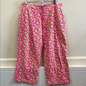 Lilly Pulitzer Pink and Green Floral sleepwear Pants
